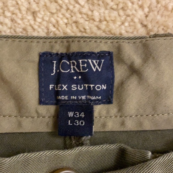 J. Crew Sutton Straight fit pants. Green. - Picture 2 of 3